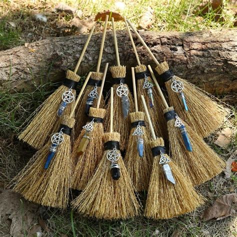 Celebrating Halloween with Clay Pottery Witch Brooms